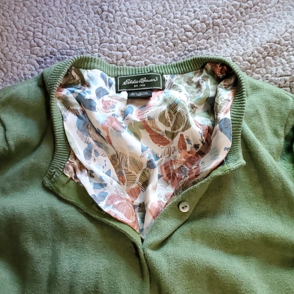 Eddie Bauer cotton/cashmere Cardigan - Picture 5 of 6